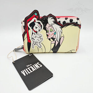 Loungefly Disney 101 Dalmatians Cruella De Vil Villains Scene Zip Around Wallet